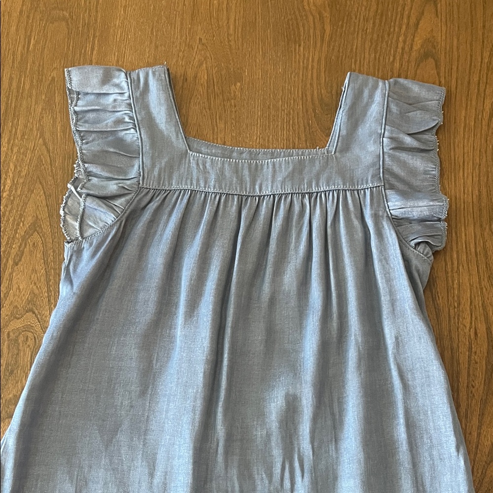 Blue Ruffle Sleeve Dress - Picture 2 of 2